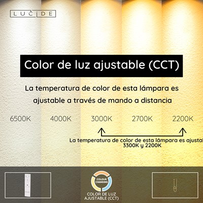 Lucide JANDERIN - Lámpara de techo - LED Regul. - CCT - 1x36W 2200K/3300K - Champán Color | Vibes